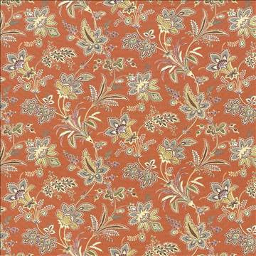 Evanston Terracotta by Kasmir Designer Fabric 5079 100% Cotton USA 15,000 Wyzenbeek Double Rubs H: 27 4/8 inches, V: 18 inches 54 - Swanky Fabrics - Kasmir