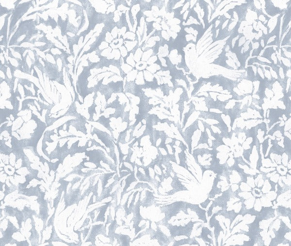 Everly Cornflower by Roth & Tompkins Fabric - 100% Cotton - Turkey - 0-15,000 double rubs - 54" - Fabric Carolina -