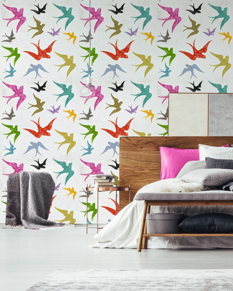 Excuse Me While I Kiss The Sky by Mind the Gap Designer Wallpaper THE SUGARBOO COLLECTION Non-woven Made in Europe Paste the wall 3 rolls x 20.5 x 3.25 yards - Swanky Fabrics -
