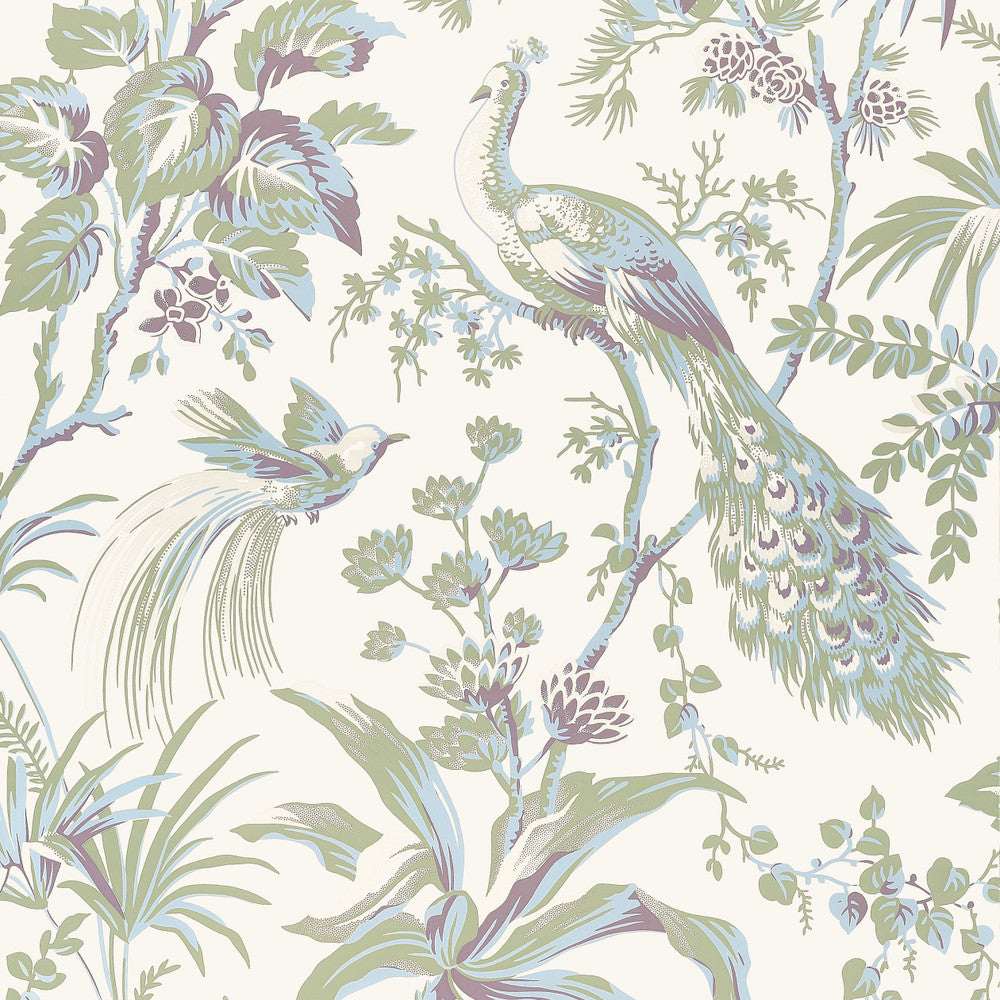 Peacock Toile Green and Plum AT57829 by Anna French Wallpaper Anna French Wallpaper Peacock Toile Green and Plum AT57829Wallpaper Bristol </p><p>Repeat: V: 36.00"(91.44 cm) 27.00"(68.58 cm) - Fabric Carolina -
