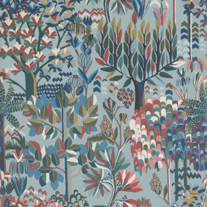 Alpine Spa Blue T12046 by Thibaut Designer Wallpaper