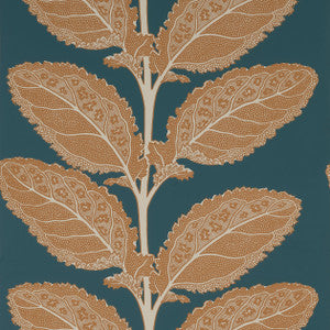 Lacinato Ochre and Mineral T12037 by Thibaut Designer Wallpaper