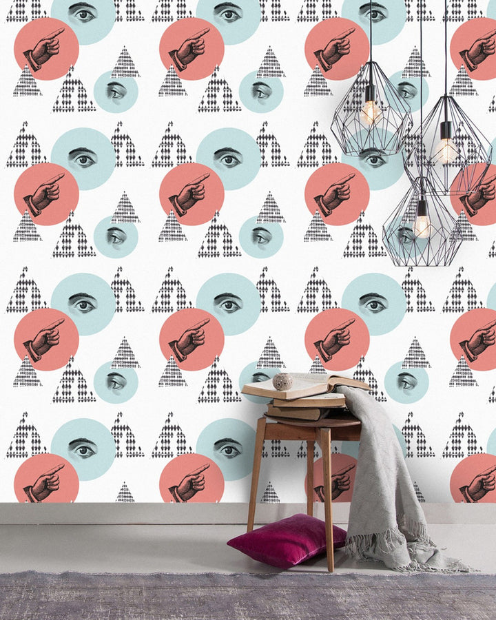Eyes On Me Premium Wallpaper by Mind the Gap Designer Wallpaper WALLPAPER DESIGNER COLLECTION Non-woven Made in Europe Paste the wall 3 rolls x 20.5 x 3.25 yards - Swanky Fabrics -