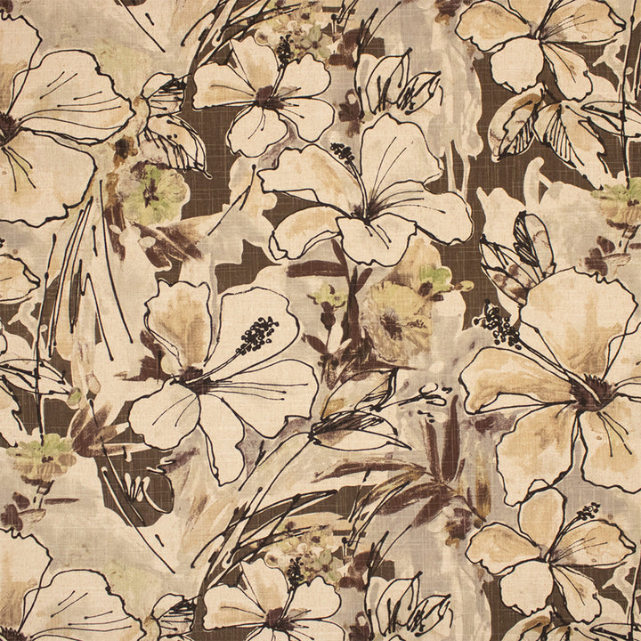 F6209 Chocolate by Greenhouse Designer Fabric - 70% Cotton, 30% Linen China 15000 27.5" H, 24" V 54" - Swanky Fabrics -