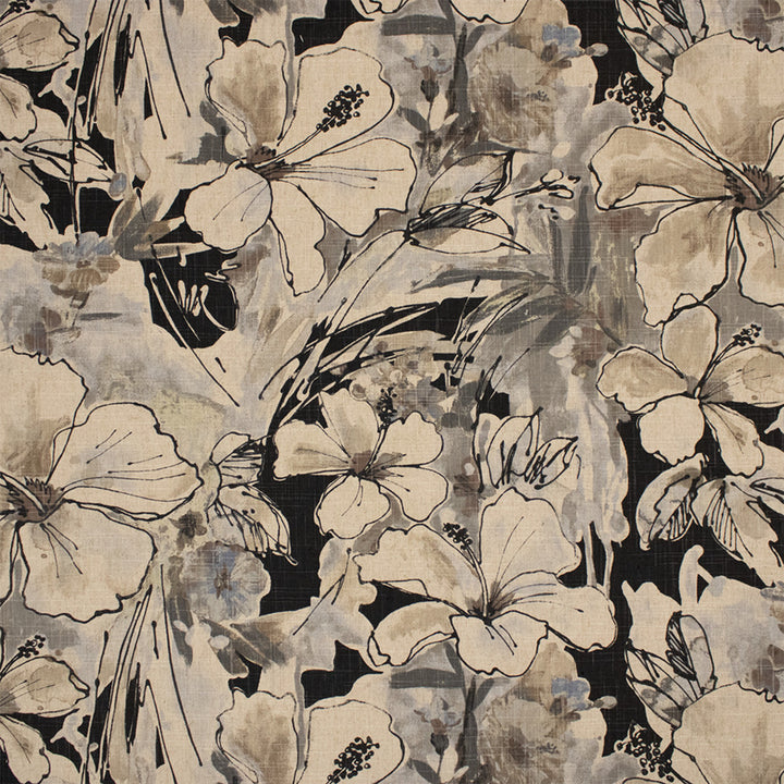 F6225 Charcoal by Greenhouse Designer Fabric - 70% Cotton, 30% Linen China 15000 27.5" H, 24" V 54" - Swanky Fabrics -