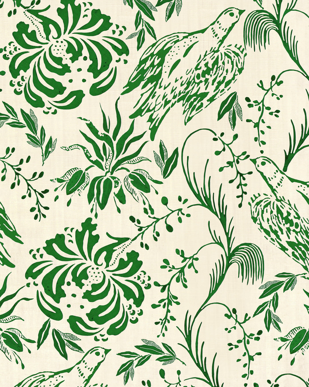 FOLK EMBROIDERY Fern Green Wallpaper (WP30015) by Mind The Gap | WP30015 | TRANSYLVANIAN ROOTS | 1 roll x 52x1000 cm / 20.5x393.7 in | 0.52m / 20.5in | 10m / 393.7in | 5.20sqm / 55.9sq ft | 70cm / 27.6in | Off White, Fern Green | Non-woven Satin | Paste the wall | 1-roll in a box | Fabric Carolina | https://www.fabriccarolina.com/