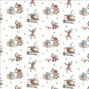 Fantastic Mr Fox Fantastic Green by Kasmir Designer Fabric 1445 100% Cotton TURKEY Not Tested H: 13 4/8 inches, V: 12 5/8 inches 55 - Swanky Fabrics - Kasmir