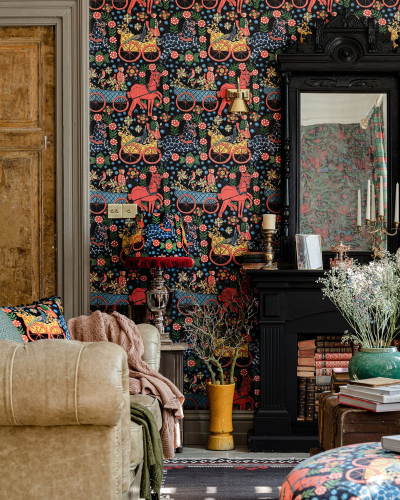 Fasnacht Anthracite Wallpaper by Mind the Gap Designer Wallpaper TYROL APRES-SKI HOME COLLECTION Textured Matte Made in Europe Paste the wall 3 rolls x 20.5 x 3.25 yards - Swanky Fabrics -