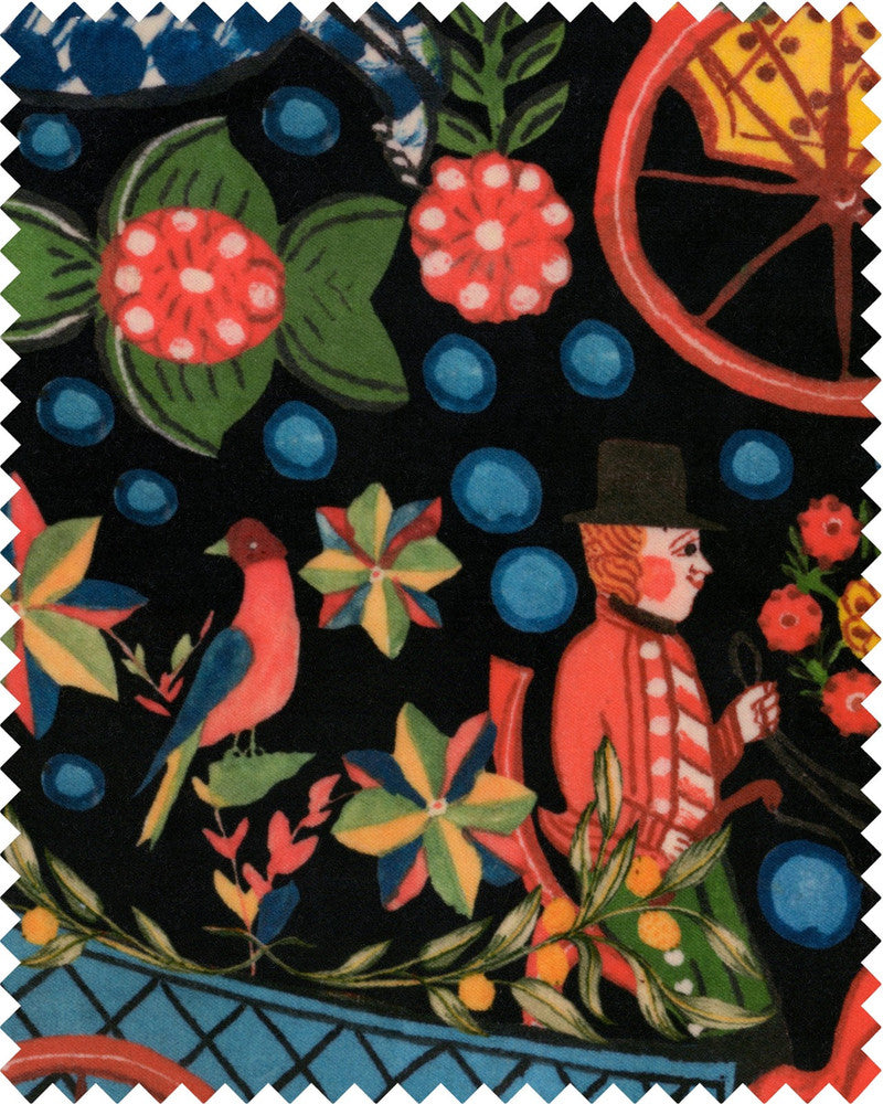 Fasnacht Anthracite Velvet by Mind the Gap Designer Fabric TYROL APRES-SKI HOME COLLECTION 100% Cotton velvet Made in United Kingdom W 46cm x L 53cm / W 18.1in x L 20.8in 53.9in - Swanky Fabrics -