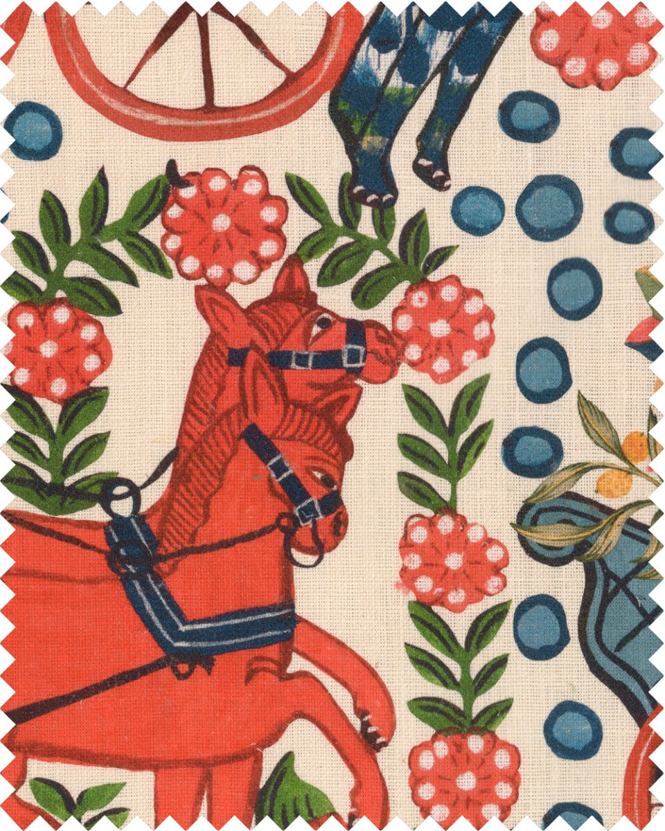 Fasnacht linen fabric by Mind the Gap (FB00096), swatch