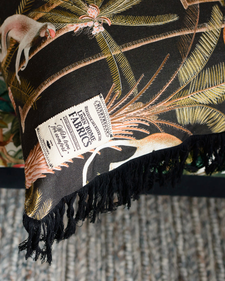 Barbados Anthracite linen fabric by Mind the Gap (FB00001), view 2