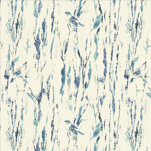 Feathers Blue by Kasmir Designer Fabric