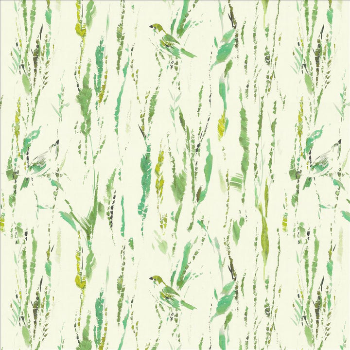 Feathers Green by Kasmir Designer Fabric 5154 100% Cotton
 SPAIN </p><p>Repeat: Horizontal: 27 inches and Vertical: 25 2/8 inches 54 - Swanky Fabrics -