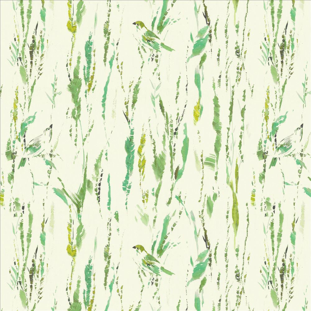 Feathers Green  by Kasmir Designer Fabric 5154 100% Cotton
 SPAIN 51,000 Wyzenbeek Double Rubs Horizontal: 27 inches and Vertical: 25 2/8 inches 54  - Swanky Fabrics -
