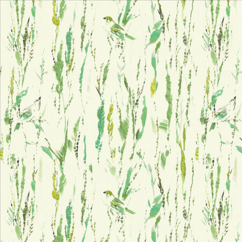 Feathers Green by Kasmir Designer Fabric 5154 100% Cotton
 SPAIN </p><p>Repeat: Horizontal: 27 inches and Vertical: 25 2/8 inches 54 - Swanky Fabrics -