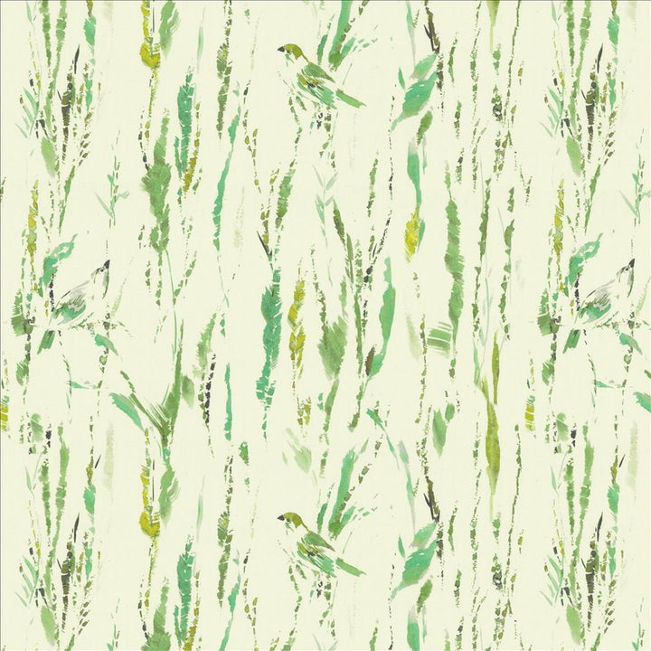 Feathers Green by Kasmir Designer Fabric 5154 100% Cotton SPAIN 51,000 Wyzenbeek Double Rubs Horizontal: 27 inches and Vertical: 25 2/8 inches 54 - Swanky Fabrics -