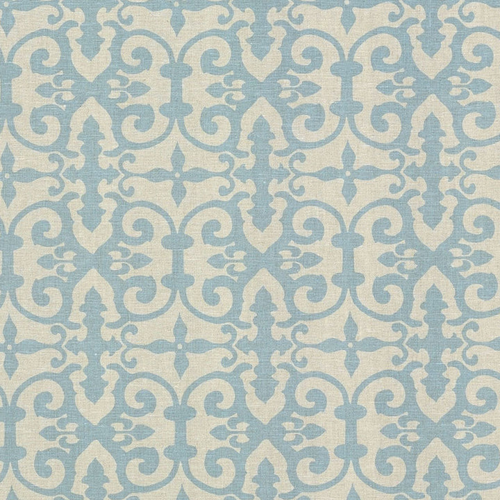 Ferne Park Blue FERN001 by Schumacher Designer Fabric Veere-Grenney 100% Linen Martindale 18,000 Horizontal: 8 and Vertical: 8 47 - Swanky Fabrics -