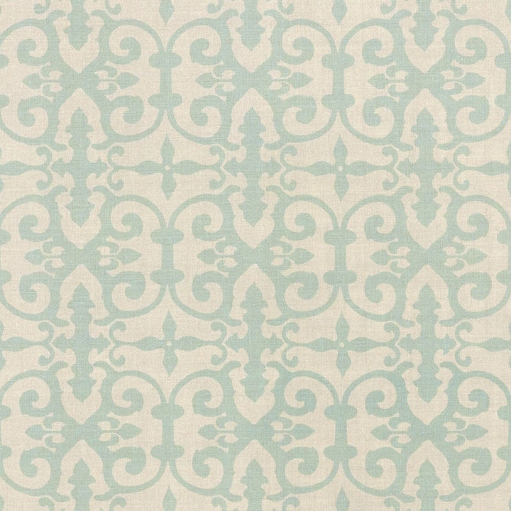 Ferne Park Aqua FERN003 by Schumacher Designer Fabric Veere-Grenney 100% Linen Martindale 25,000 Horizontal: 8 and Vertical: 8 47 - Swanky Fabrics -