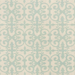 Ferne Park Aqua Fern003 by Schumacher Designer Fabric