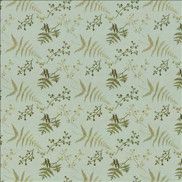 Fern Garden Caribe by Kasmir Designer Fabric 1443 100% Polyester Embroidery Contents 100% Rayon INDIA 9,000 Wyzenbeek Double Rubs H: 12 7/8 inches, V: 9 1/8 inches 54 - 55 - Swanky Fabrics - Kasmir