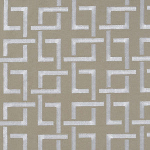 Gia Stone w/White by Mitchell Designer Fabric
