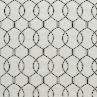 Solis Platinum by Mitchell Designer Fabric #1905 70% Polyester,30% Linen w/100% Polyester Embroidery India </p><p>Repeat: Horizontal: 6.75 and Vertical: 6.375 52 - Swanky Fabrics -
