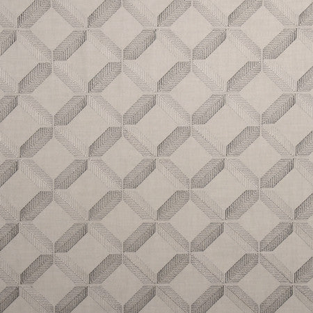 On Many Levels Chrome by Carole Designer Fabric From The Heart 73% Cotton, 27% Polyester India 30,000 Wyzenbeek Double Rubs 6 3/8" V, 6 3/4" H 54" - Swanky Fabrics -