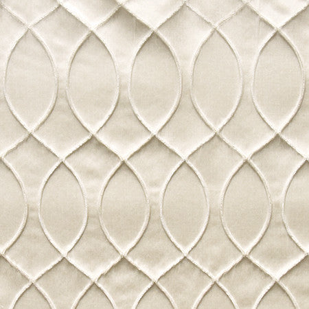 Meeting Point Champagne by Carole Designer Fabric Radiance 100% Polyester India 9,000 Wyzenbeek Double Rubs 9" V, 4 1/4" H 55" - Swanky Fabrics -