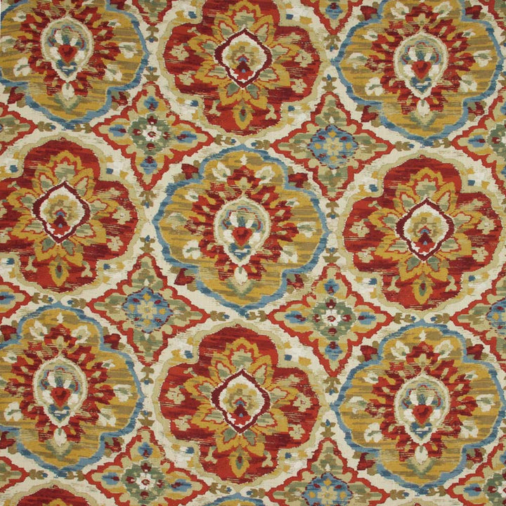 Culture Harvest by Carole Designer Fabric Golden Sunrise 67% Viscose, 33% Linen Spain Passes 15,000 Double Rubs Wyzenbeek Horizontal: 27 and Vertical: 27 54 - Swanky Fabrics -