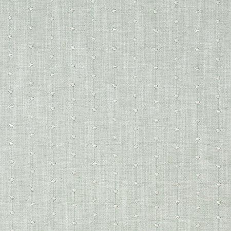 In Knots Mint by Carole Designer Fabric English Garden Base: 82% Polyester, 11% Cotton, 7% Linen Embr: 78% Cotton, 22% Viscose 51,000 Wyzenbeek Double Rubs 1" V, 2 3/8" H 52*" - Swanky Fabrics -