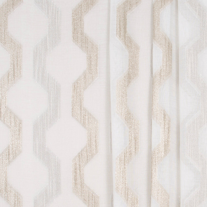 Two Paths Sand by Carole Designer Fabric Sheer Marvel 100% Polyester TURKEY N/A Horizontal: 7625 and Vertical: 75 118 - Swanky Fabrics -