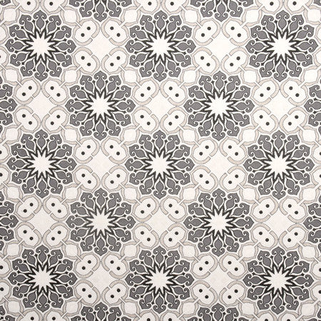 Desert Star Graphite by Carole Designer Fabric Well-Traveled 70% Polyester, 30% Cotton India N/A </p><p>Repeat: 12 3/4" V, 12 1/2" H 51.5" - Swanky Fabrics -