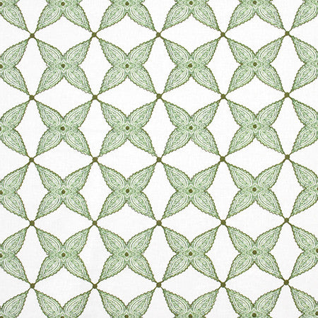 When Stars Align Green by Carole Designer Fabric Artisan Base: 70% Cotton, 25% Poly, 5% Linen. Embr: 60% Cotton, 21% Poly, 15% Rayon, 4% Linen INDIA 4 1/2" V, 4 1/2" H 54" - Swanky Fabrics -