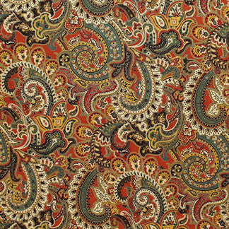 Wilder Ming Red by Carole Designer Fabric Past Perfect 55% LINEN, 45% RAYON-SSR CHINA 26" V, 27" H 54" - Swanky Fabrics -