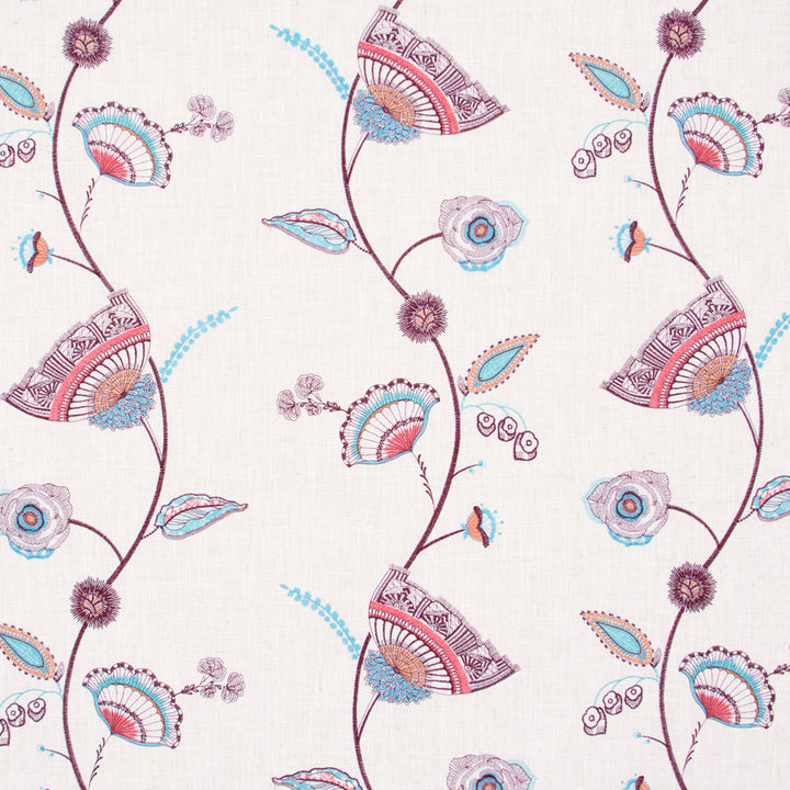 Hidden Gems Teal by Carole Designer Fabric Azalea 60% Polyester, 30% Viscose, 10% Cotton China N/A Horizontal: 13 and Vertical: 11.75 52 - Swanky Fabrics -