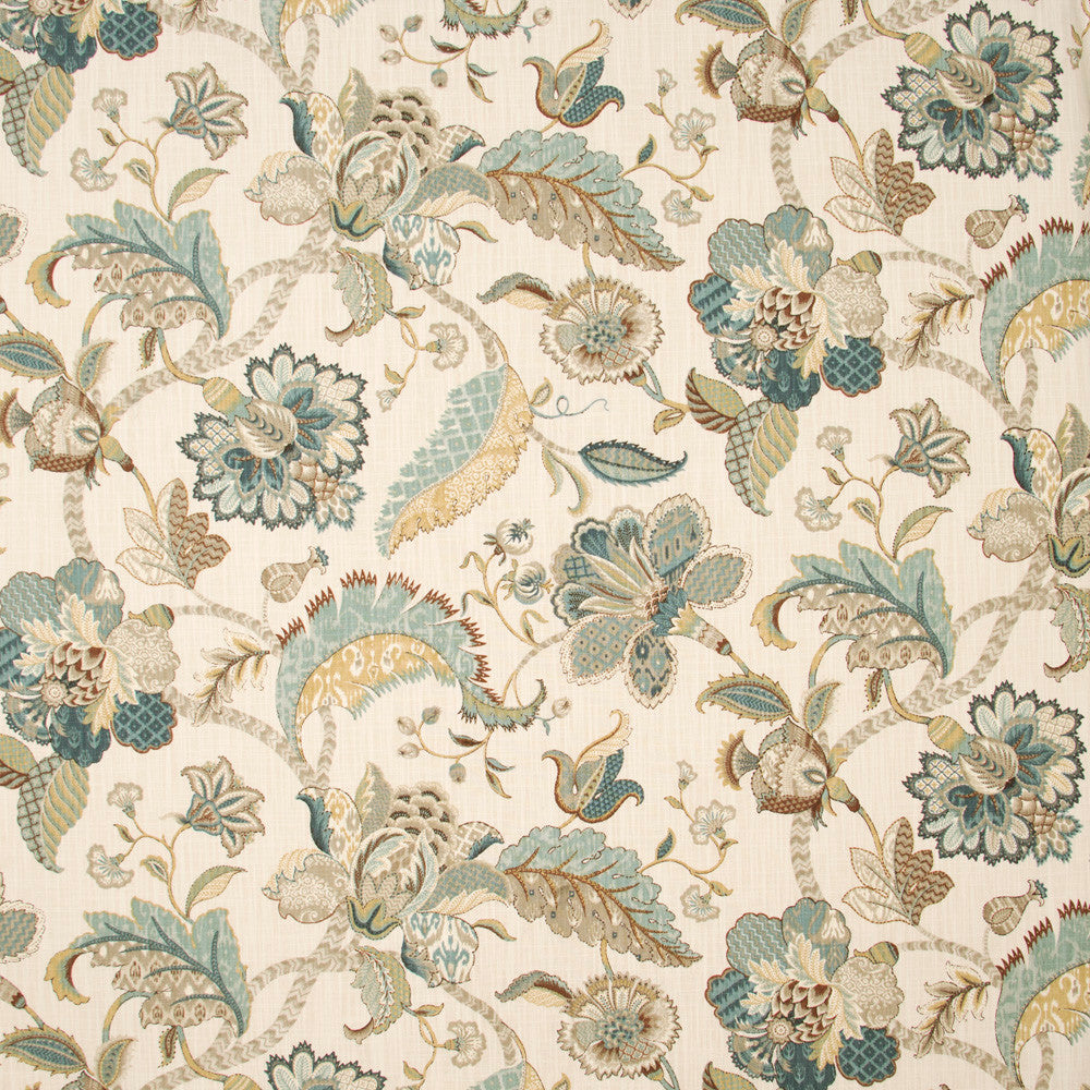 Open Meadow French Blue by Carole Designer Fabric Blue Forest 100% Cotton-SSR Printed In USA Passes 15,000 Double Rubs Wyzenbeek Horizontal: 27 and Vertical: 27 54 - Swanky Fabrics -