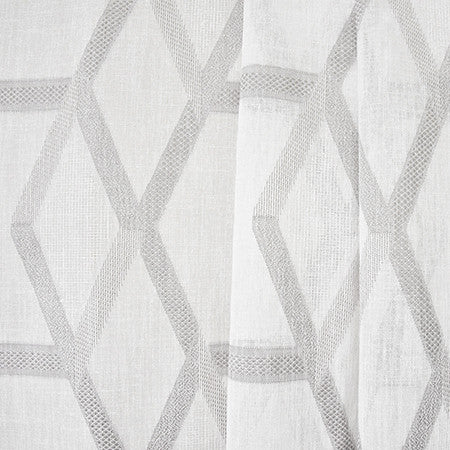 Flip Over Gray by Carole Designer Fabric Sheer Luxury 100% Polyester TURKEY N/A 5 7/8" V, 15 1/8" H 118" - Swanky Fabrics -