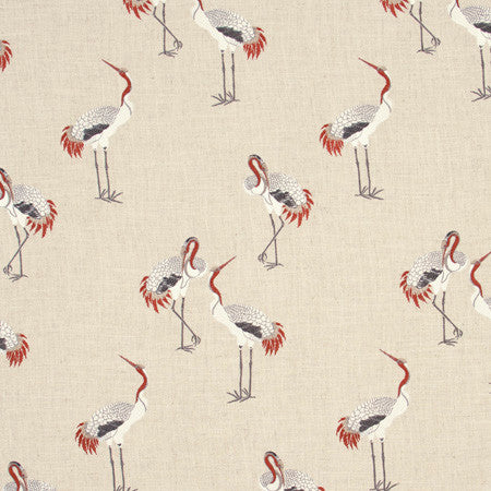 Heron Umber by Carole Designer Fabric Azalea 86% Polyester, 9% Rayon, 5% Linen China Passes 73,000 Double Rubs Wyzenbeek Horizontal: 13 1/2" and Vertical: 15 1/2" V 54" - Swanky Fabrics -