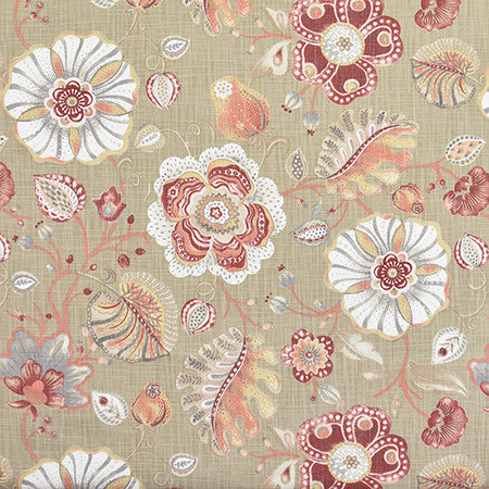 Art Of Being Bloom by Carole Designer Fabric Harvest 59% Cotton, 41% Polyester-Light Latex Backing China 15,000 Wyzenbeek Double Rubs 23 3/4" V, 27 1/2" H 54" - Swanky Fabrics -