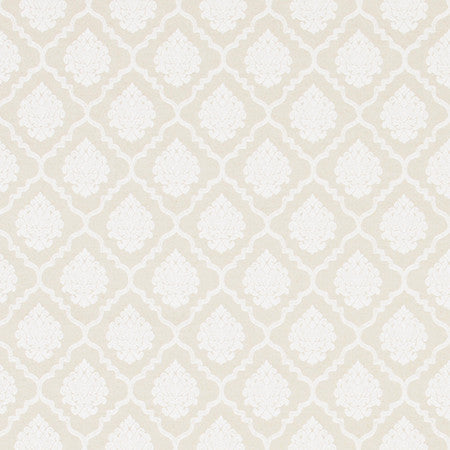 Family Crest Alabaster by Carole Designer Fabric Ash Oak 65% Polyester, 25% Cotton, 10% Acrylic Spain 21,000 Martindale Circular Rubs 4 1/2" V, 3 1/2" H 55" - Swanky Fabrics -