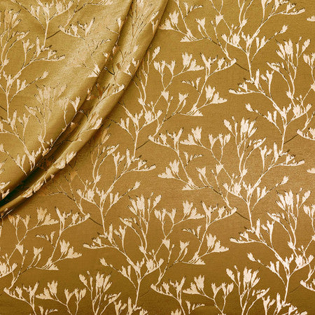 A Million Bucks Ochre by Carole Designer Fabric Fearless 67% Polyester, 33% Cotton India 18 1/8" V, 18 1/2" H 55" - Swanky Fabrics -