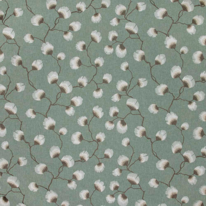 Petal Leaf Dusty Miller by Carole Designer Fabric Emerald Ocean 50% Polyester, 50% Cotton India N/A Horizontal: 2525 and Vertical: 15375 51 - Swanky Fabrics -