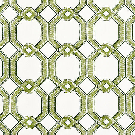Graceful Gate Grass by Carole Designer Fabric Jade 100% Polyester India 6 1/2" V, 6 3/4" H 53.5" - Swanky Fabrics -