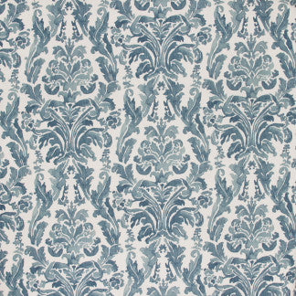 Heir Apparent Blue Ridge by Carole Designer Fabric French Navy 85% Cotton, 15% Linen Printed In USA Passes 24,000 Double Rubs Wyzenbeek </p><p>Repeat: 25 1/4" V, 13 1/2" H HD 54" - Swanky Fabrics -