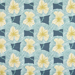 Behind The Leaves Indigo by Carole Designer Fabric