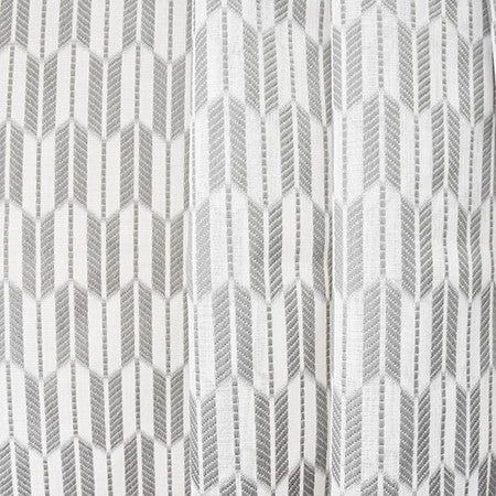 Heading Out Gray by Carole Designer Fabric Sheer Luxury 100% Polyester TURKEY 1 1/2" V, 3 7/8" H 118" - Swanky Fabrics -