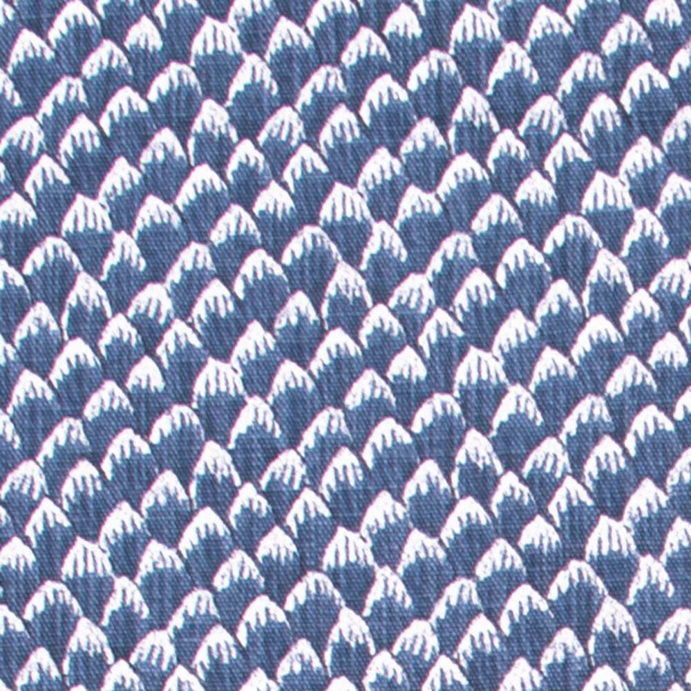 Snowcaps Cobalt by Carole Designer Fabric Wintermint 85% Cotton, 15% Linen Pakistan 24,000 Wyzenbeek Double Rubs Horizontal: 3 and Vertical: 4.25 54 - Swanky Fabrics -