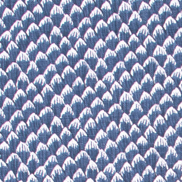 Snowcaps Cobalt by Carole Designer Fabric Wintermint 85% Cotton, 15% Linen Pakistan 24,000 Wyzenbeek Double Rubs Horizontal: 3 and Vertical: 4.25 54 - Swanky Fabrics -