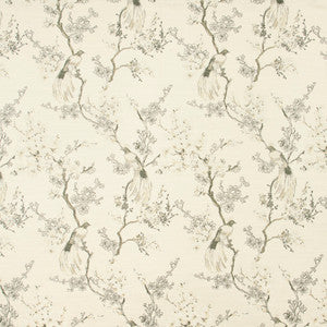 Bird In Waiting Taupe by Carole Designer Fabric
