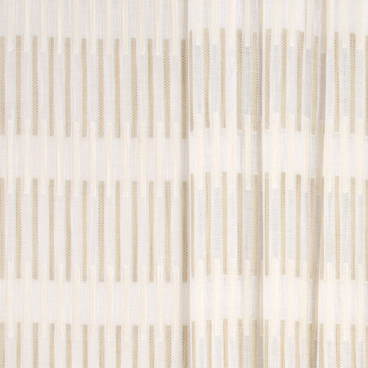 Roped Around Latte by Carole Designer Fabric Sheer Marvel 100% Polyester TURKEY N/A Horizontal: 875 and Vertical: 75 118 - Swanky Fabrics -